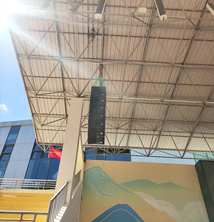 Pro Line Array Speaker System for a China School Playground
