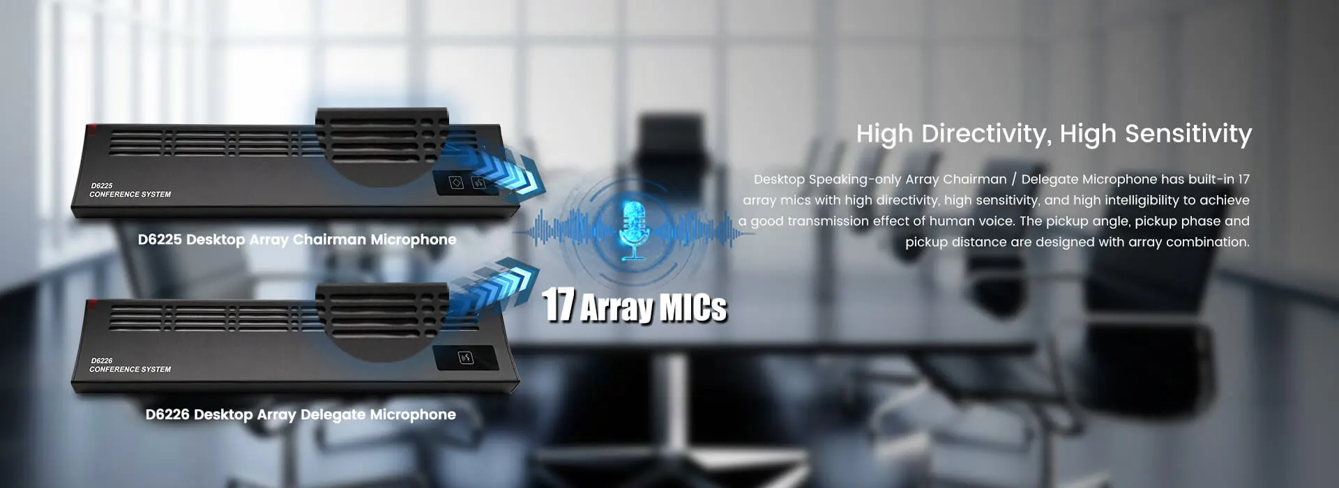 Array Delegate Unit Microphone Full Digital Conference System