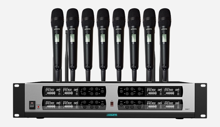 8 channels true diversity microphone receiver 8 handhold mic 1