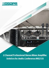 2 Channel Professional Stereo Mixer Amplifier Solution for Audio Conference MK2135
