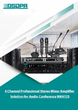 4 Channel Professional Stereo Mixer Amplifier Solution for Audio Conference MK4125