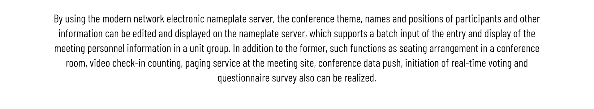 Electronic Conference Meeting Name Plates Server