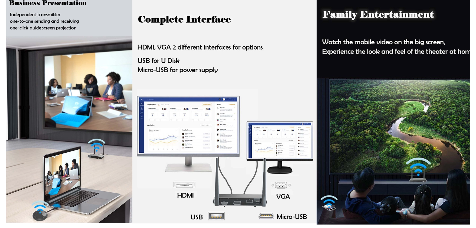 4K HD HDMI Dongle Wireless Presentation Screen Mirroring System