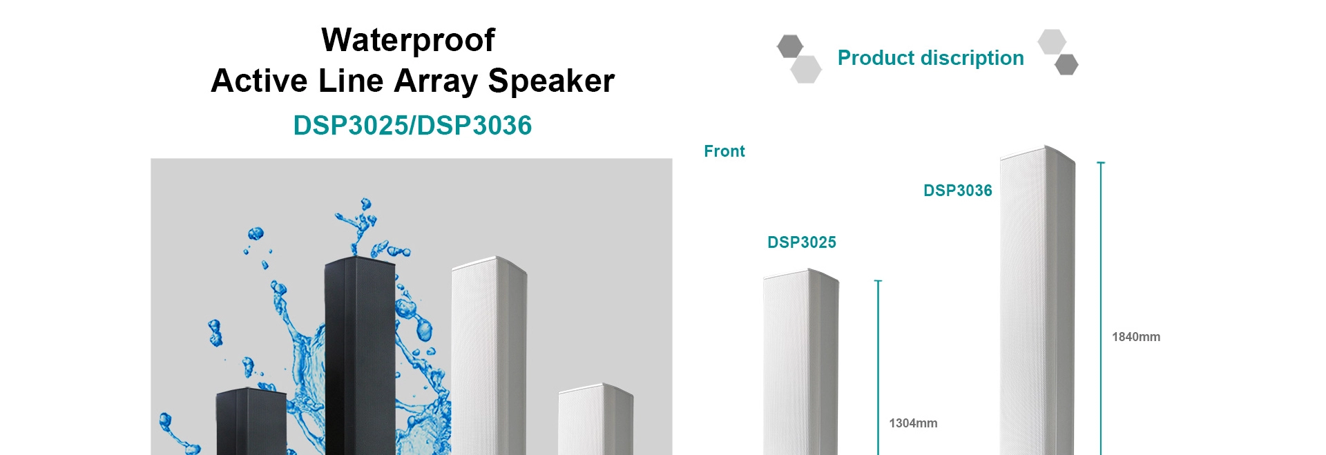 250W Waterproof Array Digitally Steerable Speaker