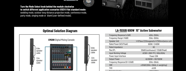 Professional Line Array Column Speaker