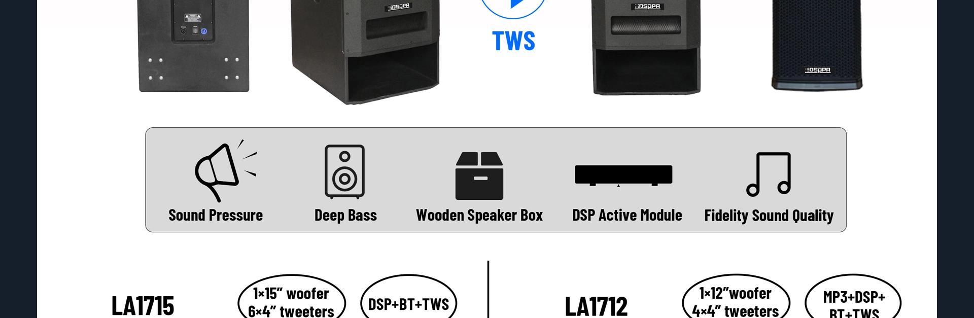 15 Inch Active Array Column Speaker