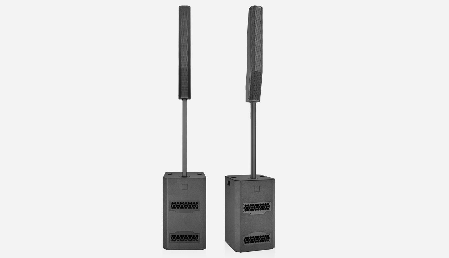 Active Column Speaker System with Subwoofer