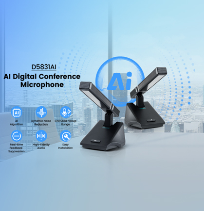 AI Digital Conference Microphone System Solution for Conference Rooms D5831AI