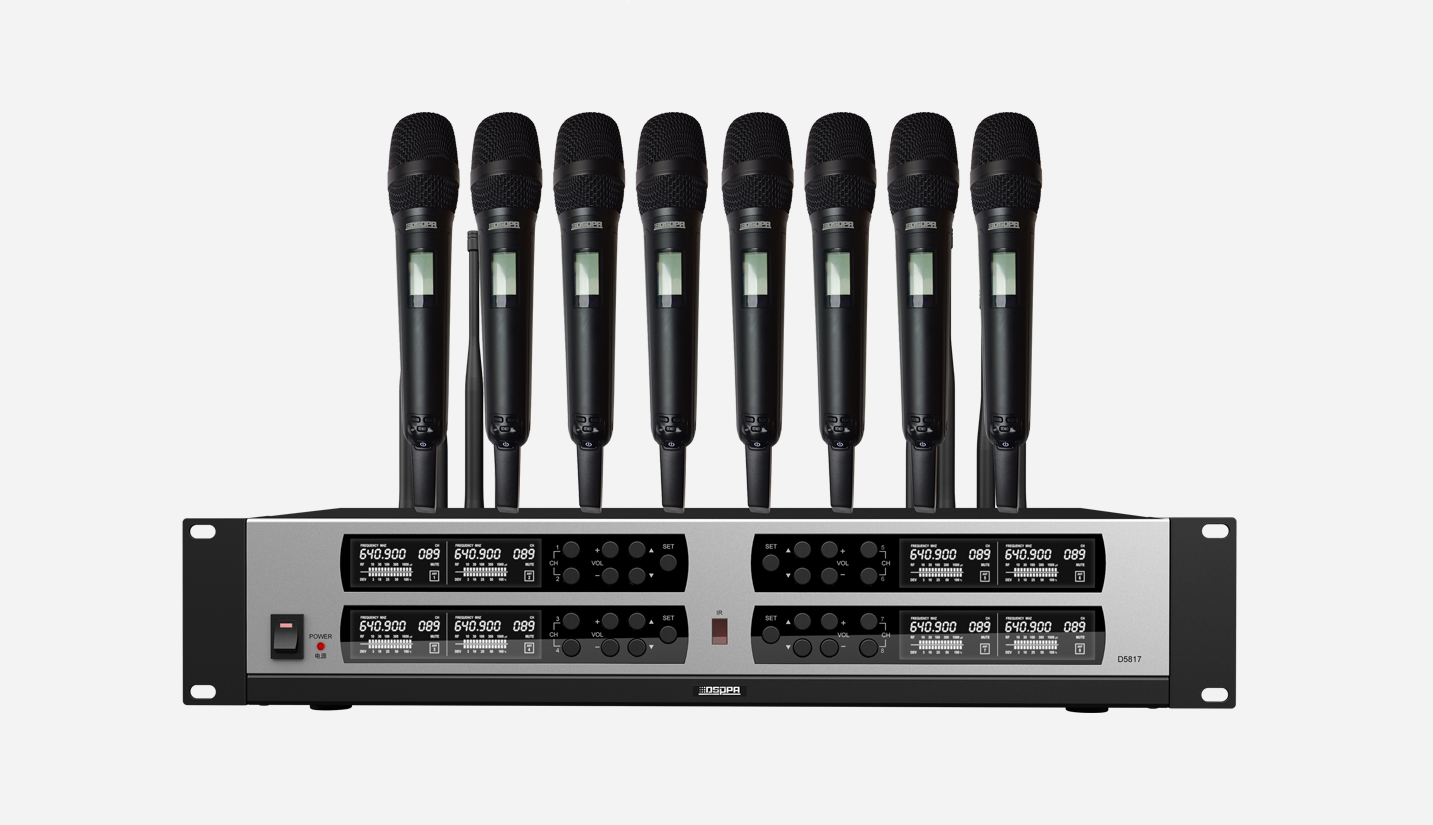 8 Channels True Diversity Microphone Receiver (8 Handhold Mic)