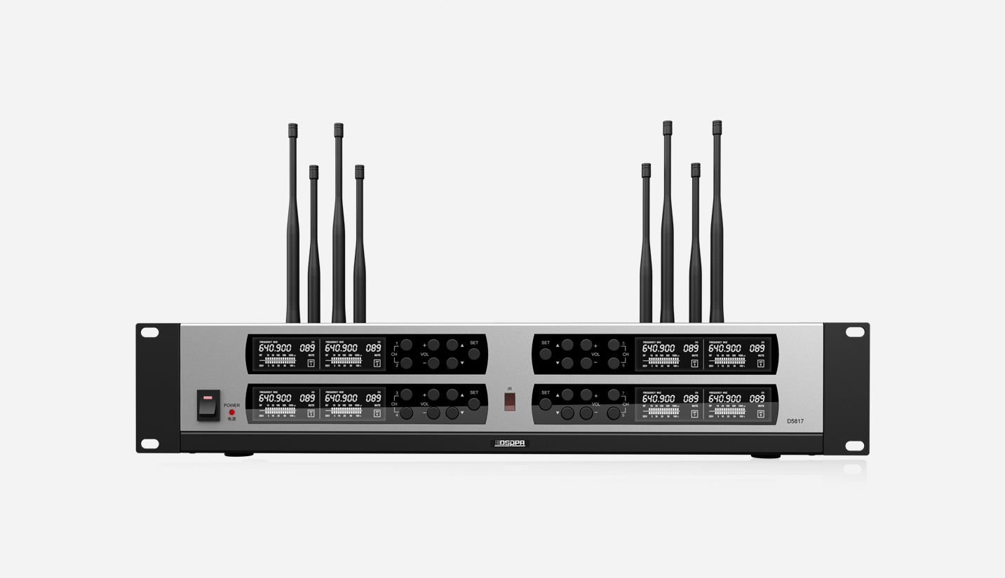 8 Channels Wireless Microphone System Receiver