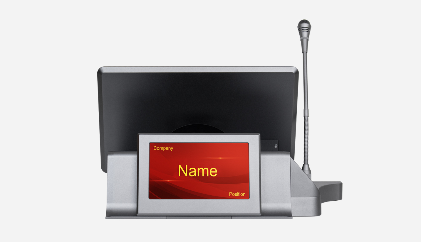 13.3 Inch LED Motorized Paperless System Interactive Monitor Lift with Microphone