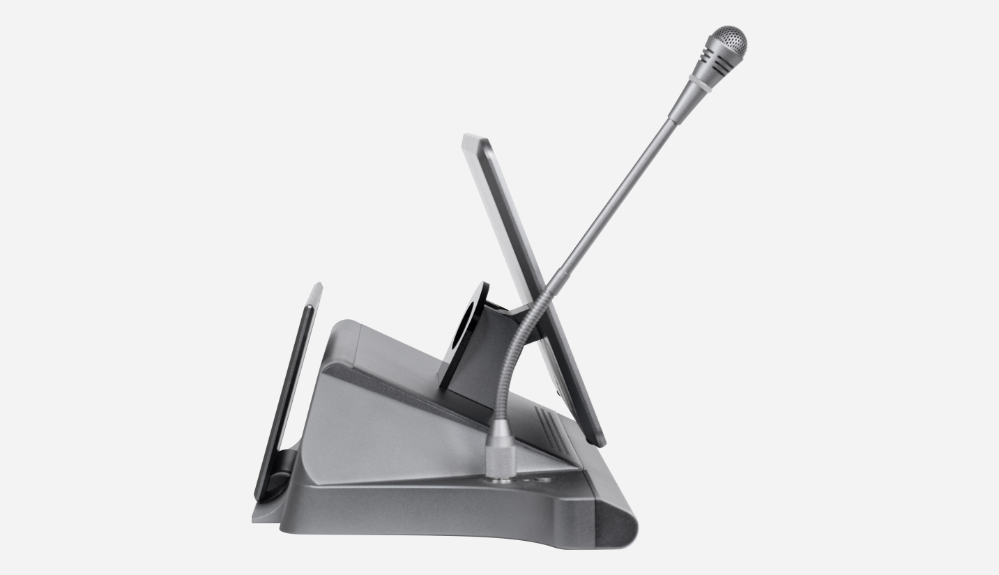 13.3 Inch LED Motorized Paperless System Interactive Monitor Lift with Microphone