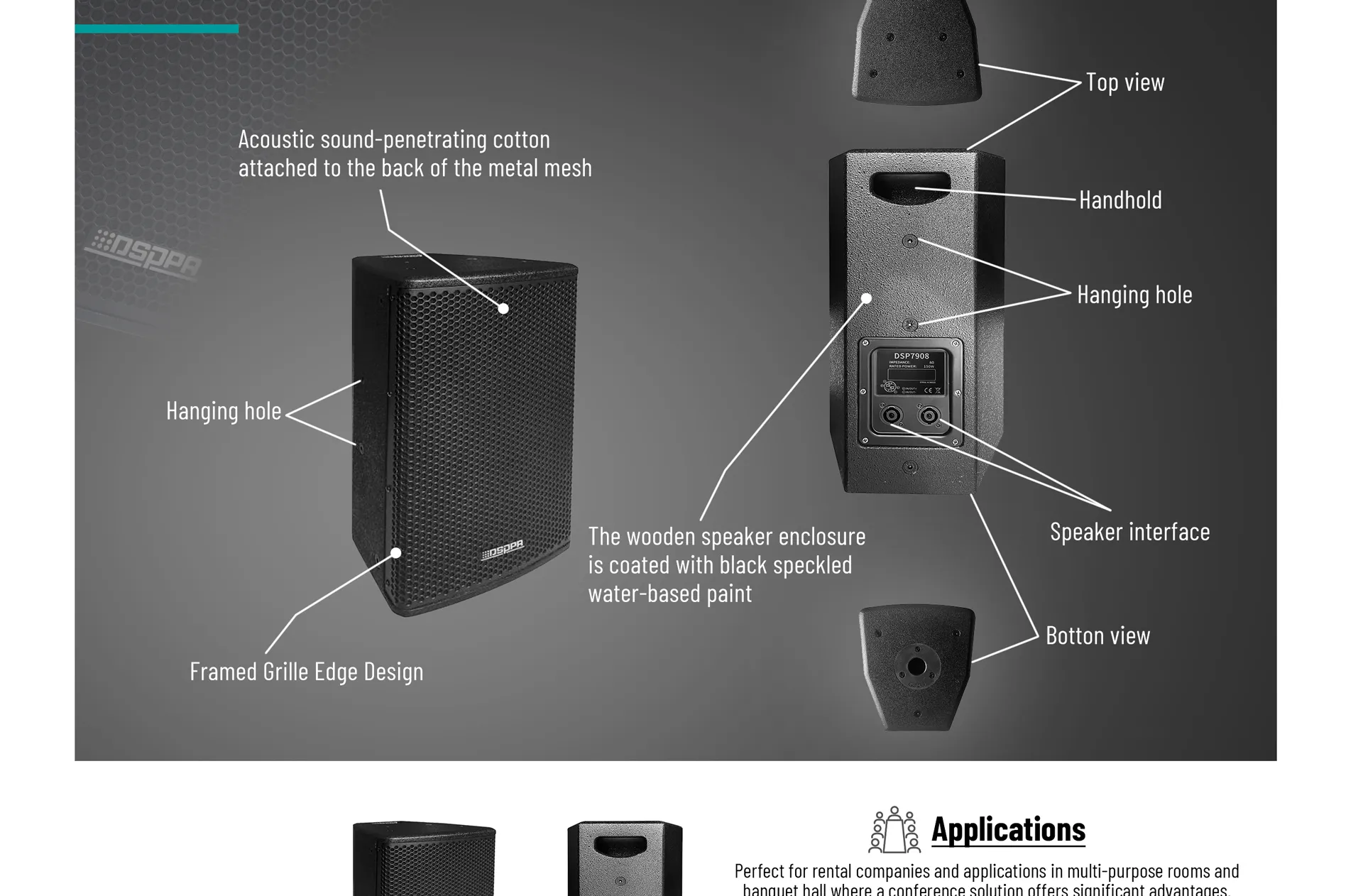8Ω 150W Professional Conference Speaker
