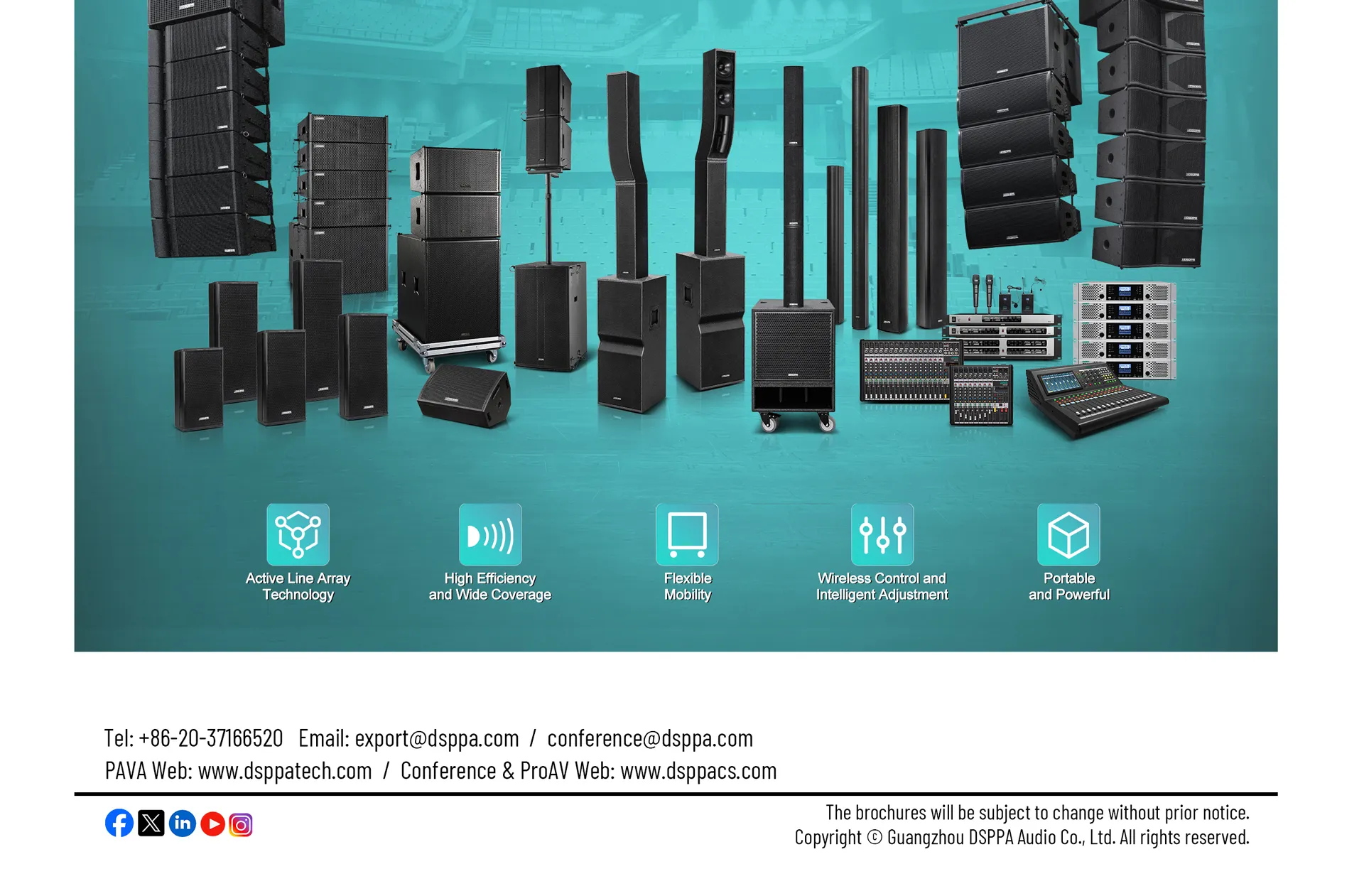 8Ω 150W Professional Conference Speaker