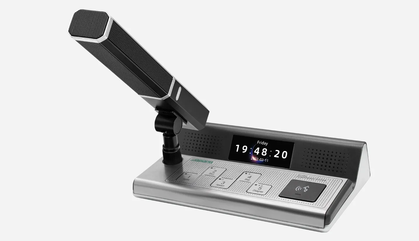 Desktop IP Conference System Discussion Voting Delegate Microphone with Nameplate