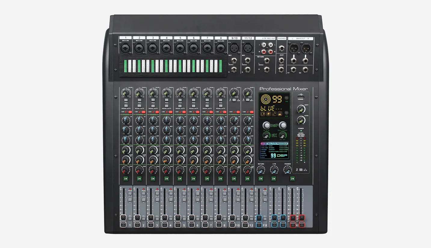 12-Channel Analog Mixing Console