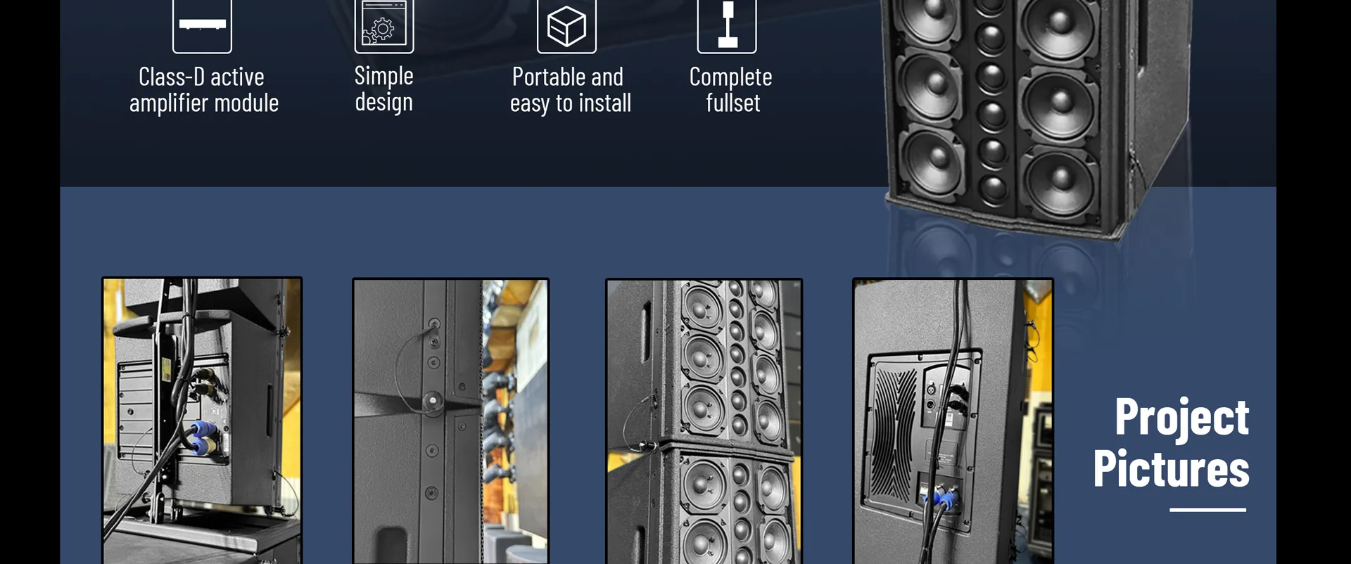 Professional Active Line Array Loudspeaker System