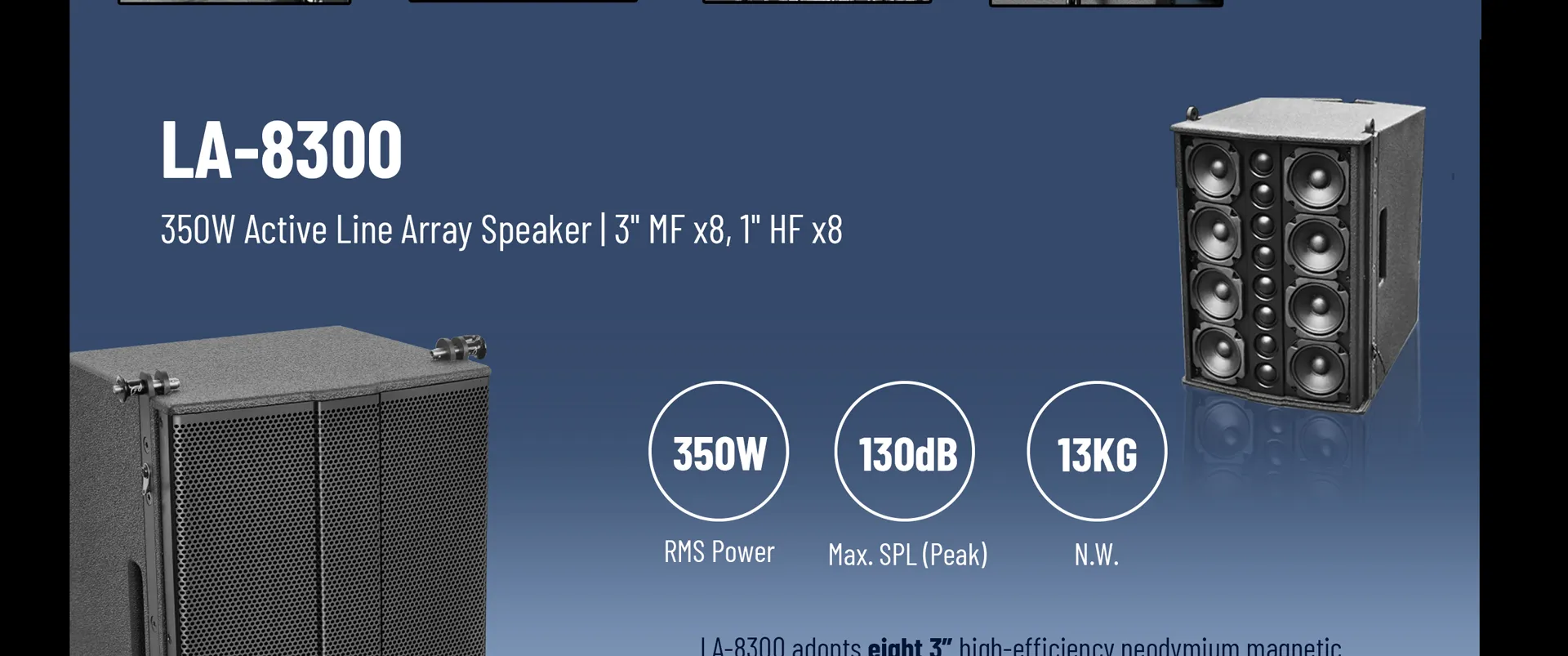 Professional Active Line Array Loudspeaker System