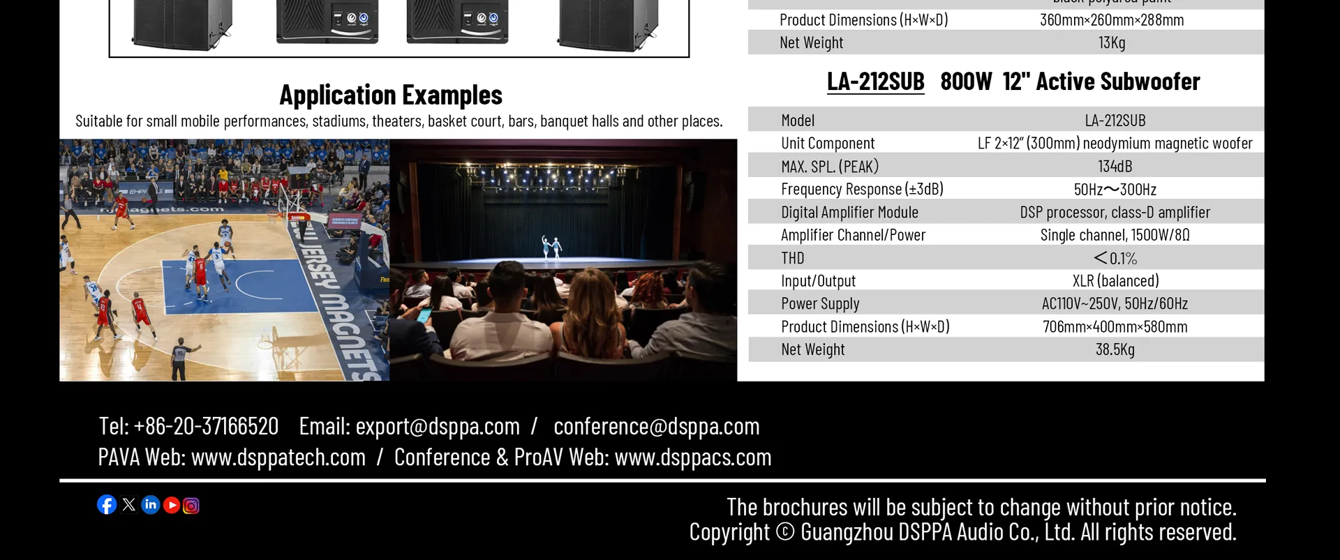 Professional Active Line Array Loudspeaker System