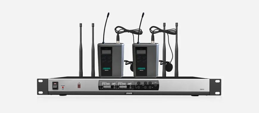 True Diversity UHF Wireless Microphone System (2 rechargable clip-type mic)