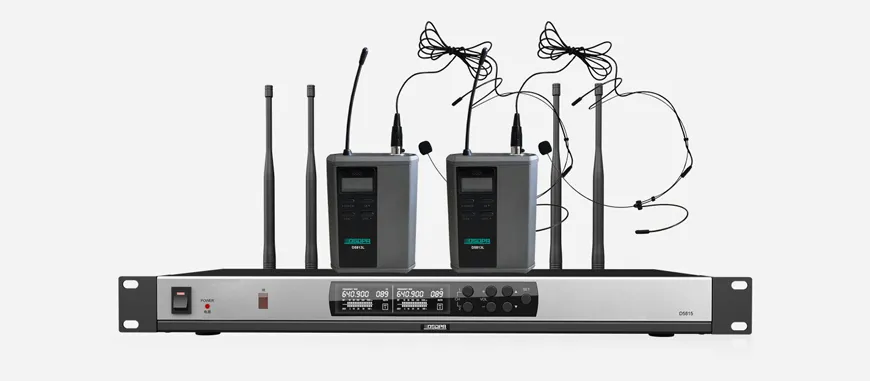 True Diversity UHF Wireless Microphone System (2 rechargable head-set mic)