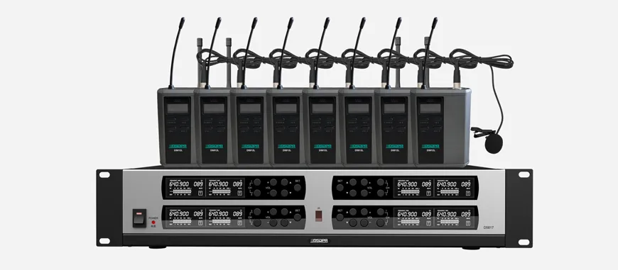 True Diversity UHF Wireless Microphone System (8 rechargable clip-type mic)
