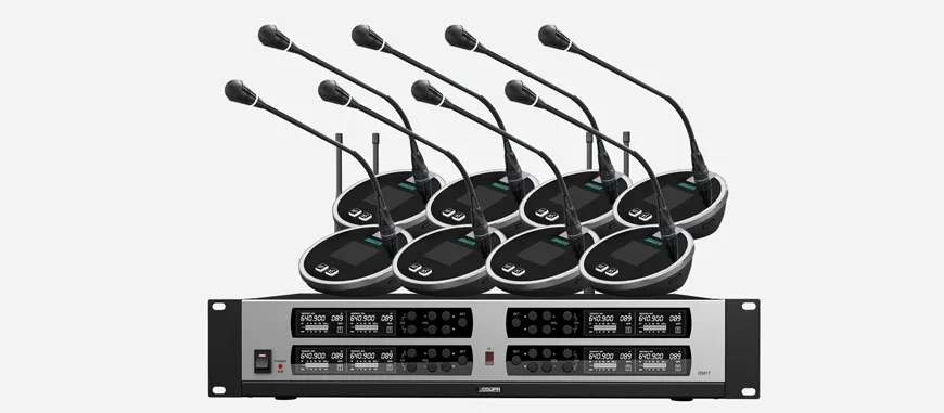 True Diversity UHF Wireless Microphone System (8 rechargable desktop mic)