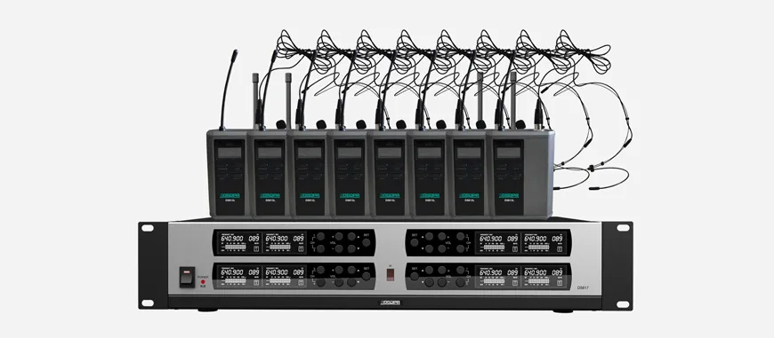 True Diversity UHF Wireless Microphone System (8 rechargable head-set mic)