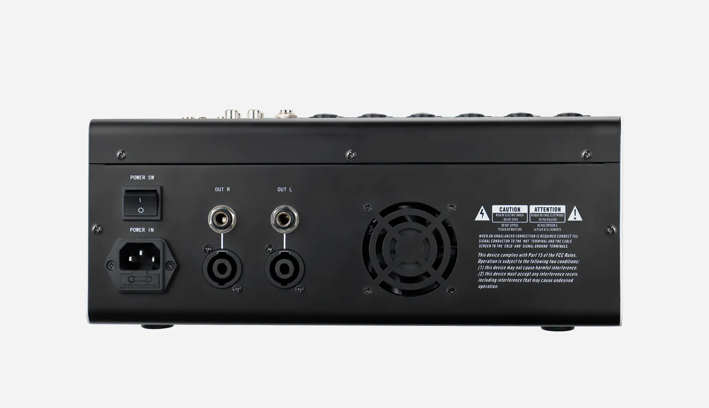 6-Channel Audio Mixer with Built-in Amplifier