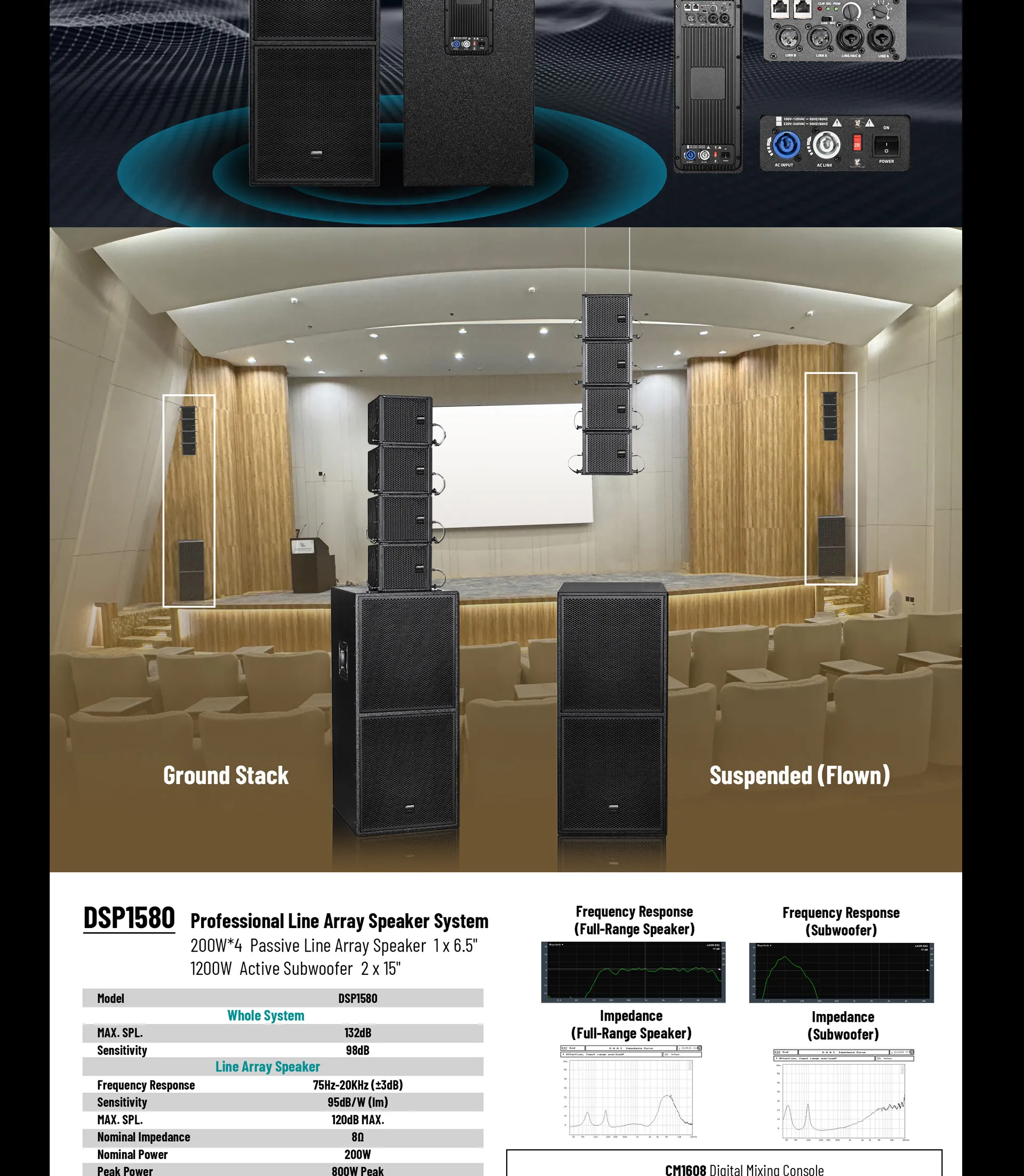 Professional Active Line Array Speaker System