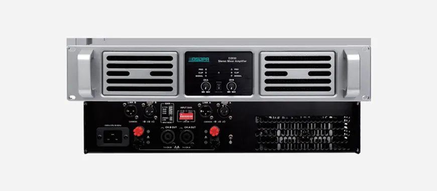 2x300W 2 Channels Stereo Conference Mixer Amplifier