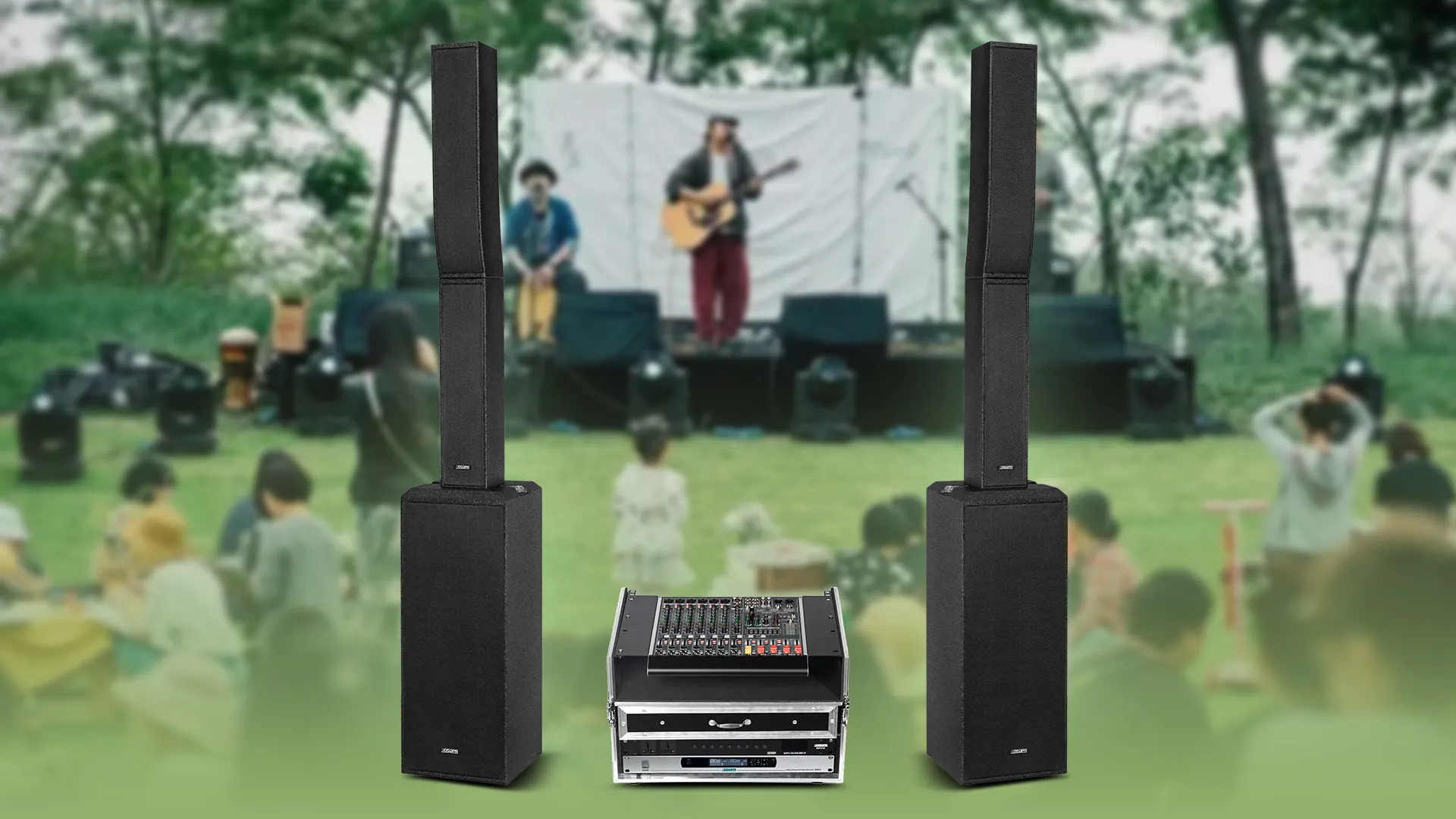 Professional Mobile Audio System Solution for Outdoor Performances D5501C+DSP1280F