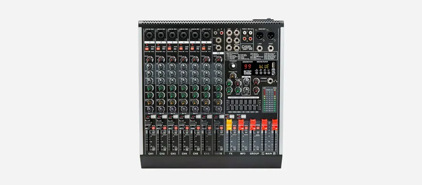 2 Group 8-Channel Professional Audio Mixer