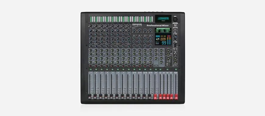 16-Channel 4-Group Bus Mixing Console