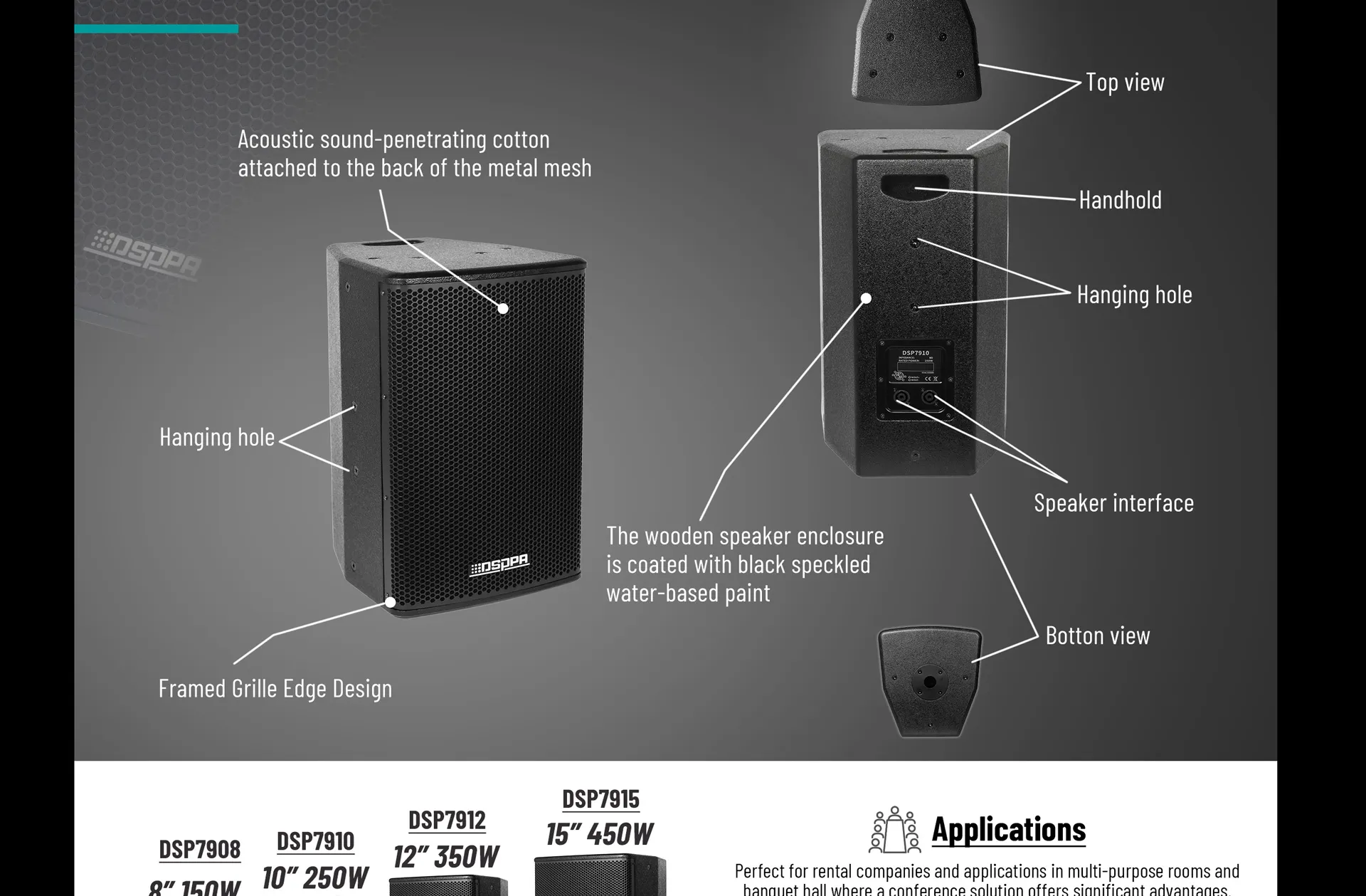 8Ω 150W Professional Conference Speaker