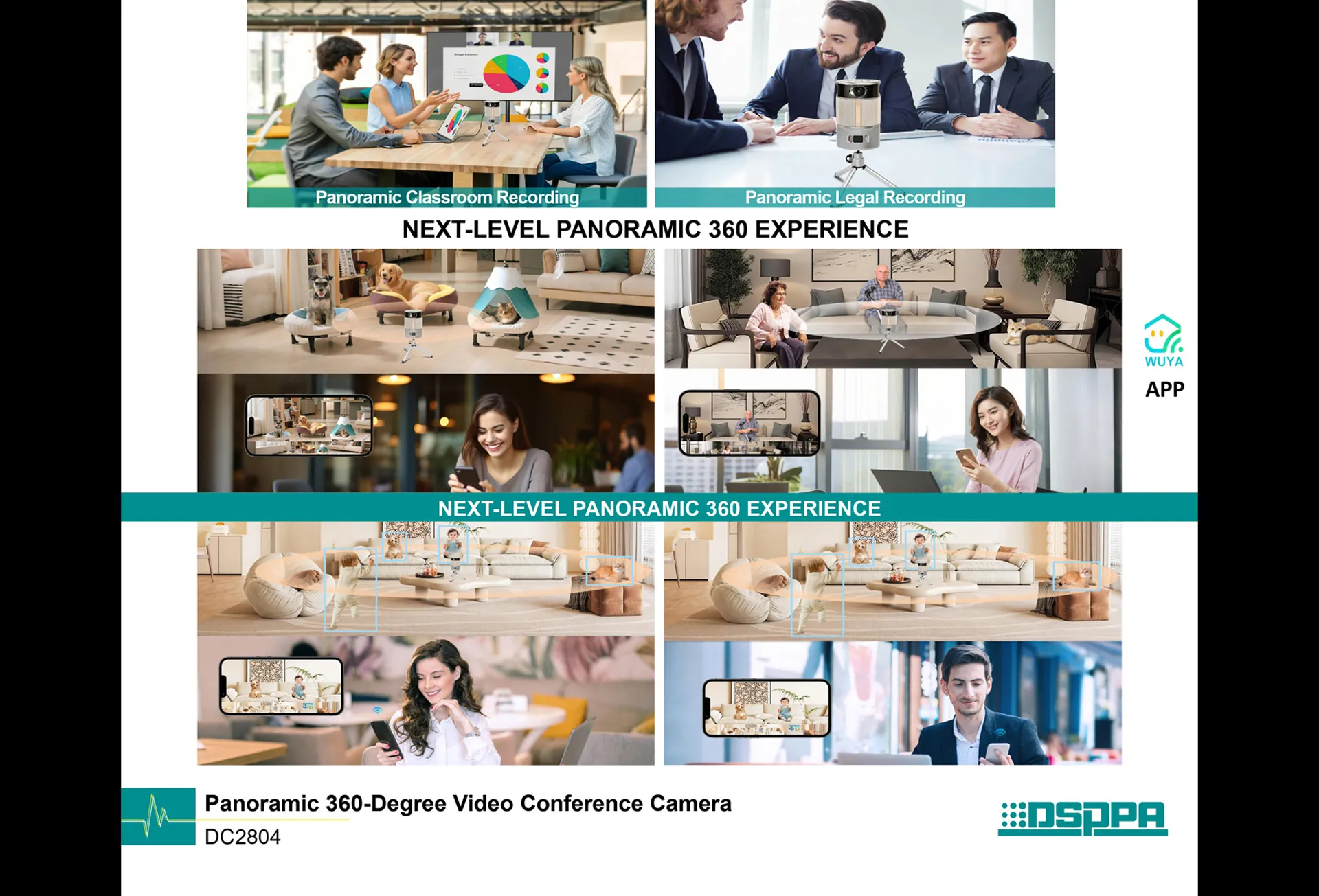 Panoramic 360-degree Video Conference Camera