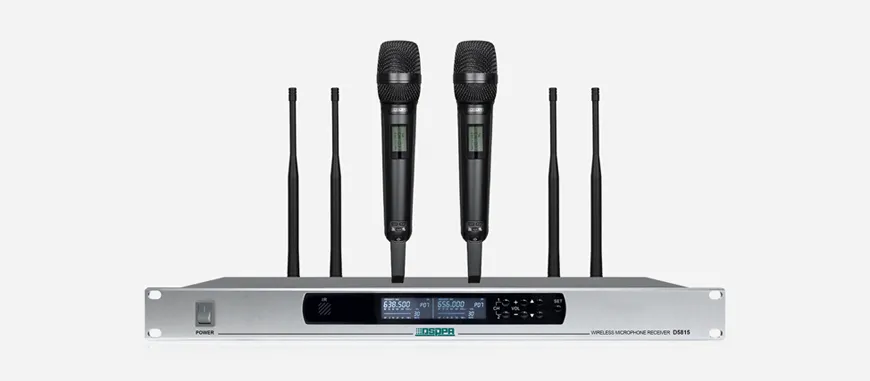 True Diversity UHF Wireless Microphone System (2 hand-held mic)