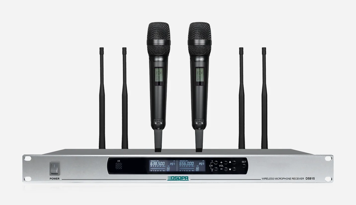 True Diversity UHF Wireless Microphone System (2 hand-held mic)
