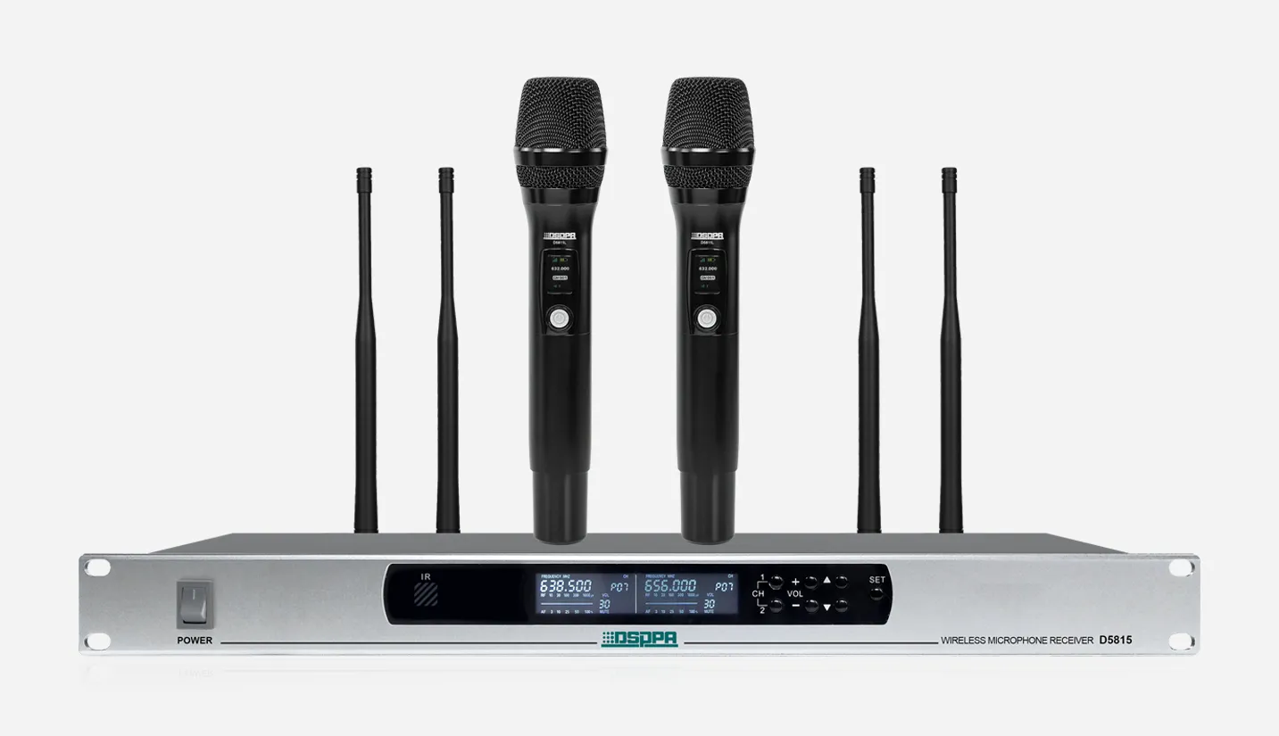 True Diversity UHF Wireless Microphone System (2 rechargable hand-held mic)