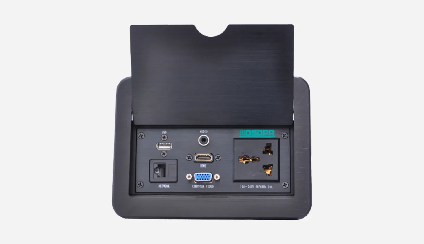Flip-Top Multimedia Table/Floor Socket