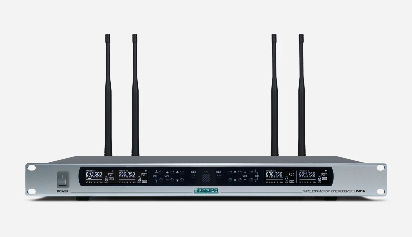 4 channels wireless microphone system receiver (1)