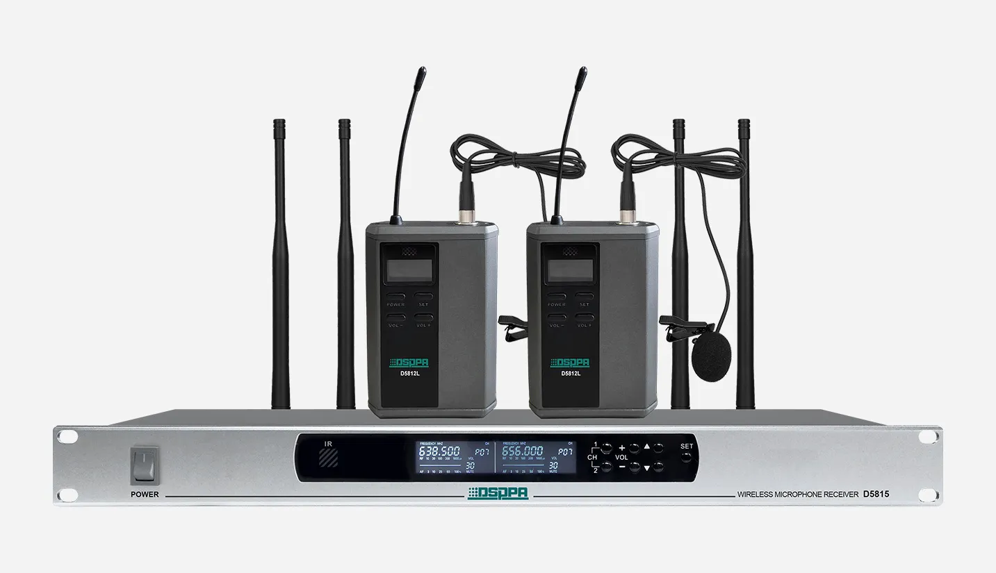 True Diversity UHF Wireless Lavalier Microphone System