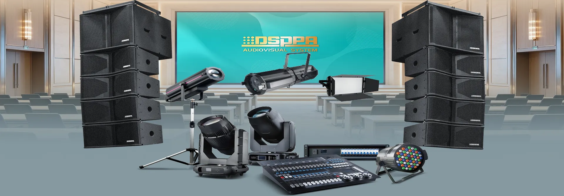 Integrated Professional Audio, AV and Lighting Solution for Small Multi-Functional Halls