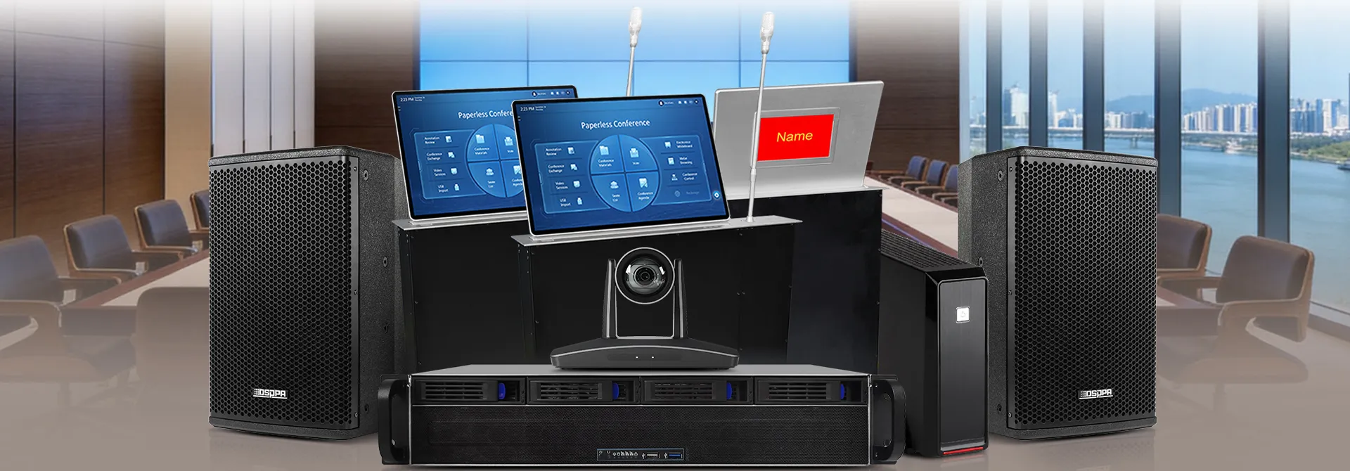 Paperless Conference System Solution for Press Conference Rooms D7600