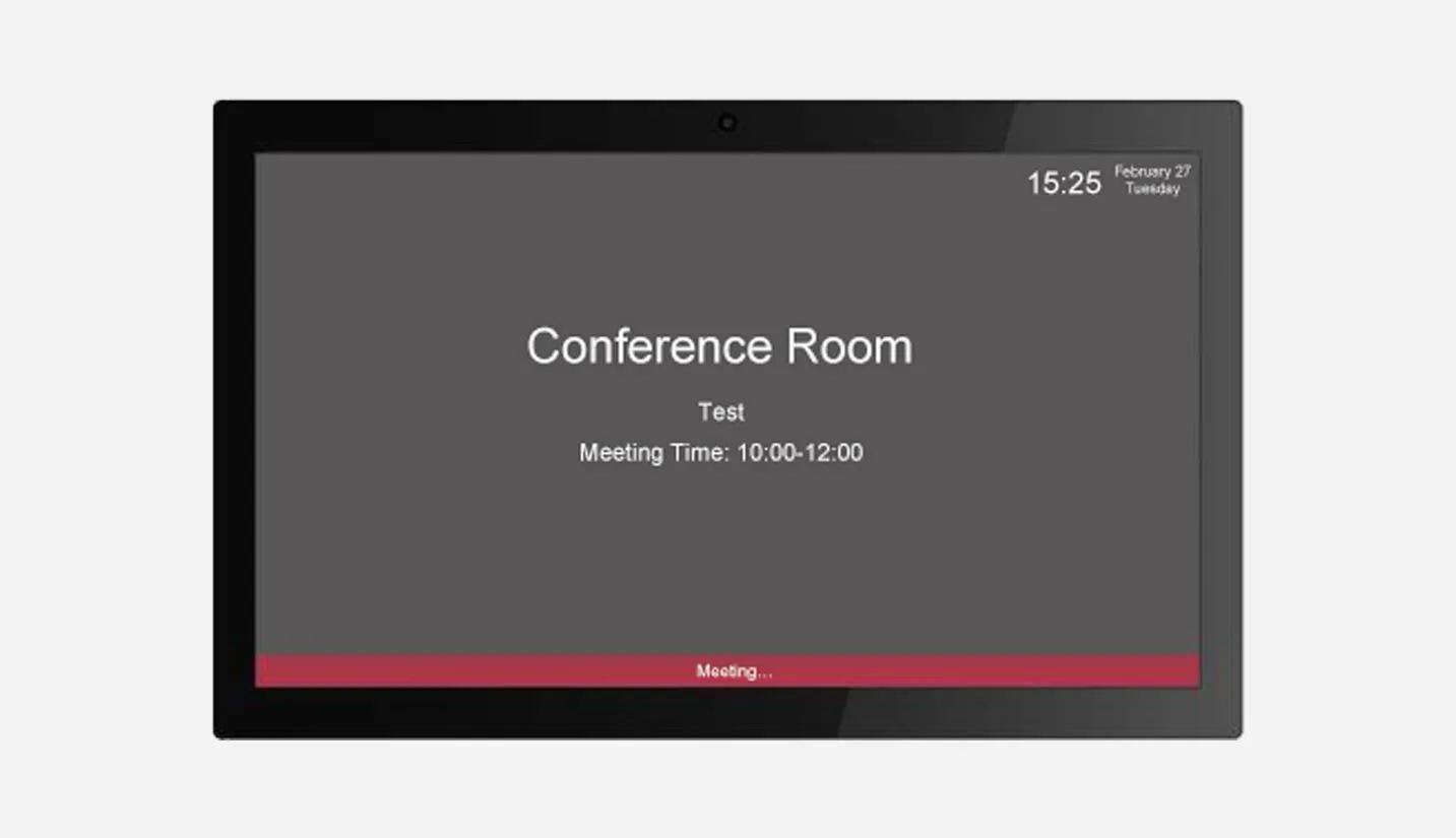 interactive conference room status display